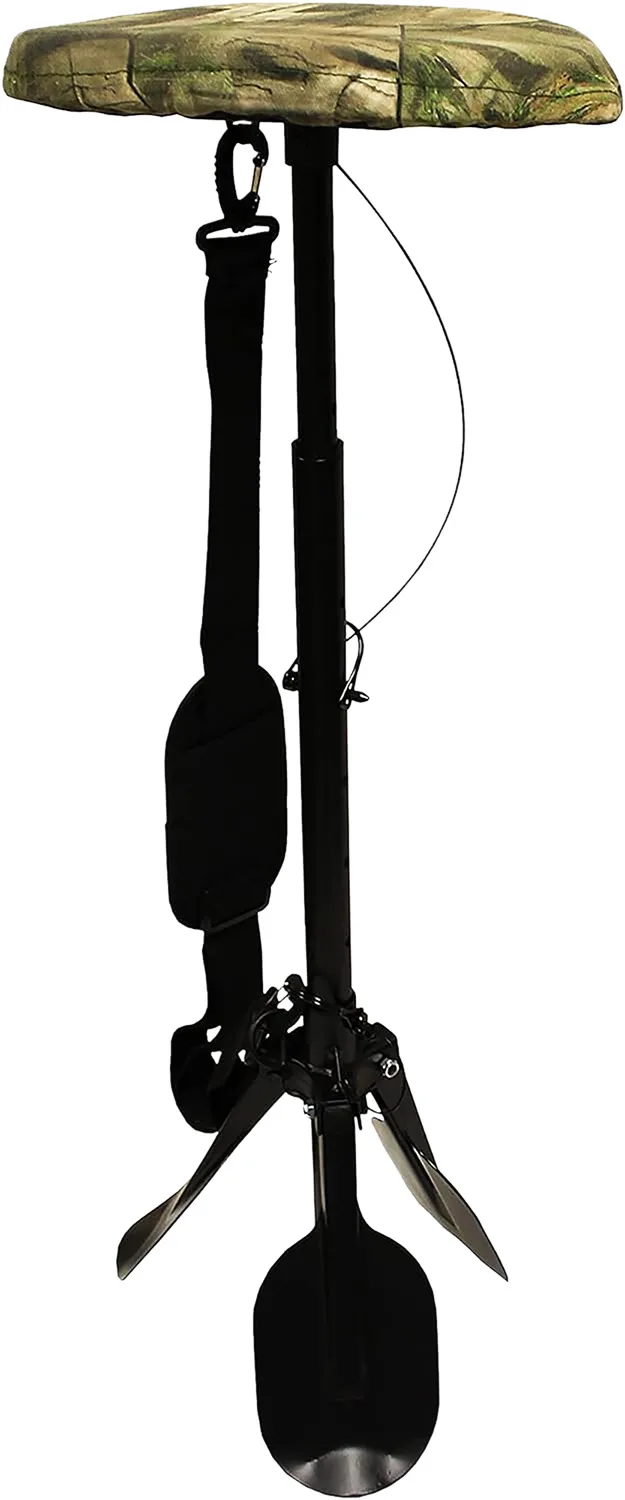 Mojo Outdoors HW2203 Mud Seat  Black Steel/Plastic