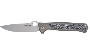 SPYDERCO SLYM STONEWASH TI 3.42" GRY