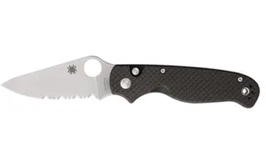 SPYDERCO BUTTONUP CF PS 3.27" BK/SLV