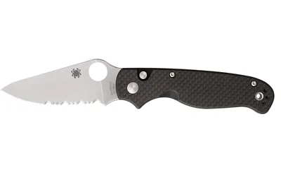 SPYDERCO BUTTONUP CF PS 3.27" BK/SLV