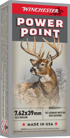 WINCHESTER 7.62X39 123GR SP 20RD