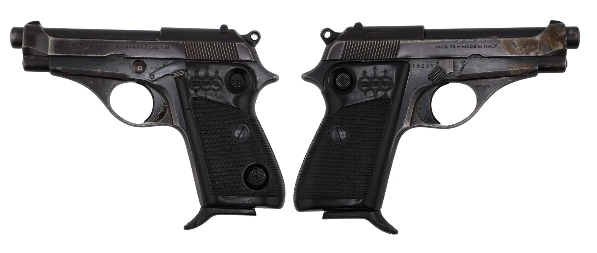 BERETTA M70 SURPLUS 32ACP PISTOL BLUED, BUTTON SAFETY, GRADE 1 C&R