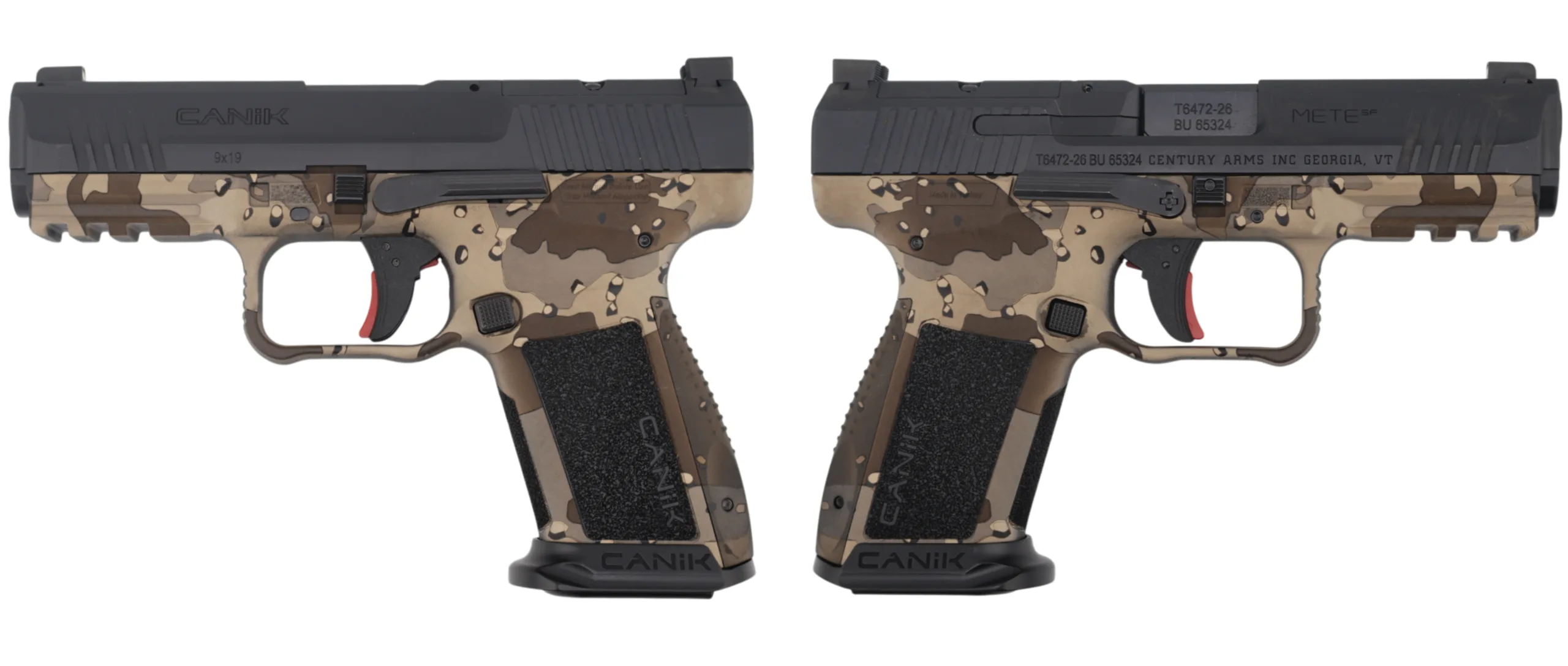 CANIK METE SF ONE SERIES 9MM CHOCOLATE CHIP CAMO PSTL 4.19 BRL 1-15RD MAG