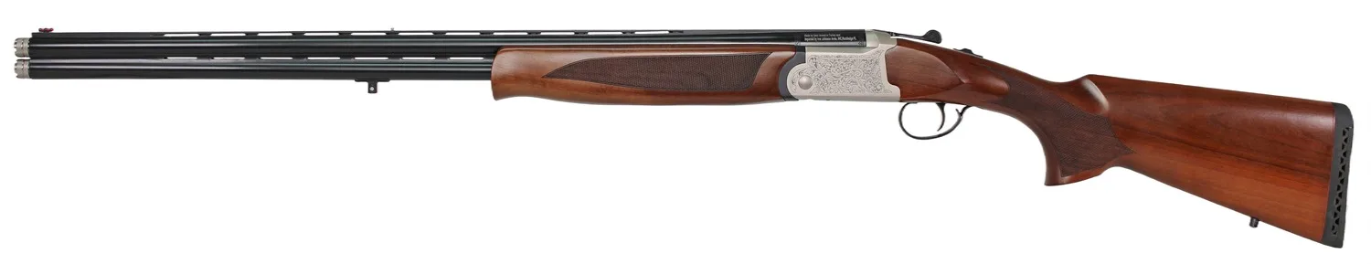 Iver Johnson Arms IJ60028LW28S IJ600 Lightweight Full Size 28 Gauge Break Open 3" 2rd 28" Black Over/Under Vent Rib Barrel, Silver Engraved Aluminum Receiver, Fixed Walnut Wood Stock, Ambidextrous