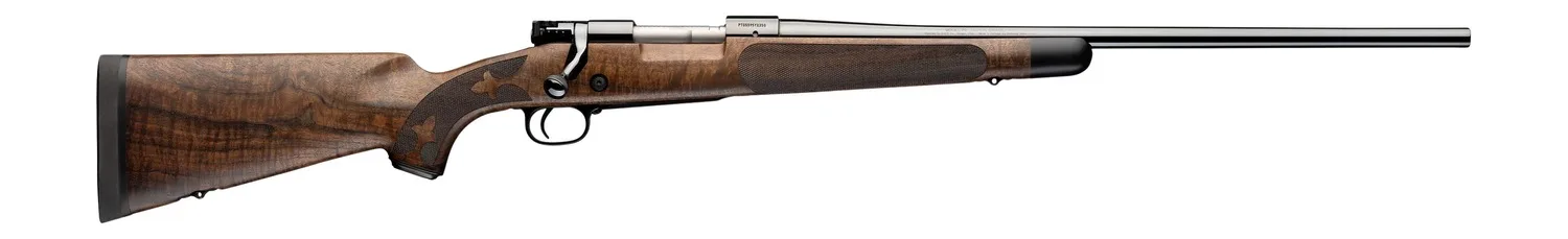 Winchester Repeating Arms 535248289 Model 70 Super Grade 6.5 Creedmoor 4+1 22" Blue Polished Target Crown Barrel, Blue Polished Steel Drilled & Tapped Receiver, Gloss AAA Claro Walnut Fixed Stock, Rig