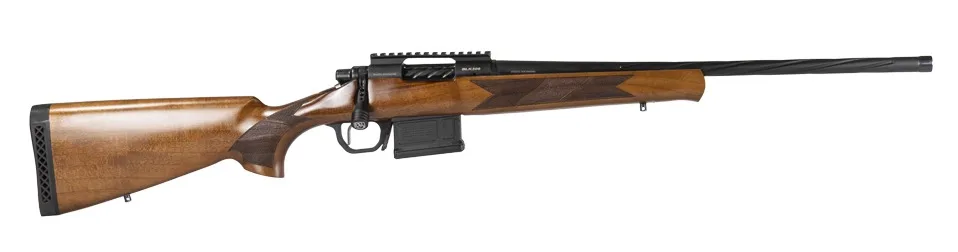 Balikli 336200 BLK  308 Win 5+1 20" Black Spiral Fluted Threaded Barrel, Black Steel Receiver w/Picatinny Rail, Turkish Walnut Fixed Stock
