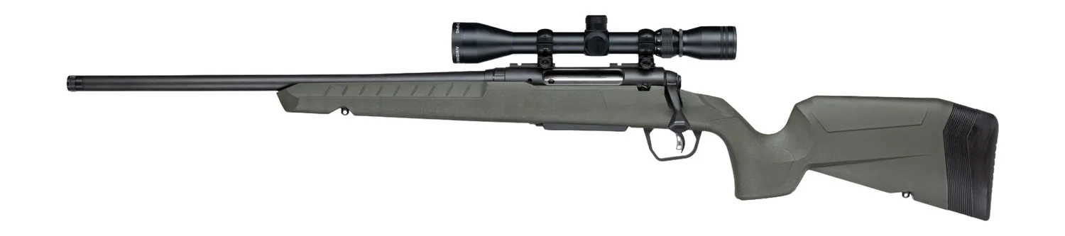 Savage Arms 33190 Axis 2 XP 350 Legend 4+1 18" Matte Black Carbon Steel Threaded Barrel & Drilled & Tapped Receiver, OD Green Synthetic Fixed w/Pistol Grip Stock, 3-9x40mm Duplex Scope, Left Hand