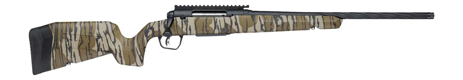 Savage Arms 33308 Axis 2 Pro 400 Legend 4+1 20" Black Cerakote Carbon Steel Spiral Fluted Threaded Barrel & Receiver w/Picatinny Rail, Mossy Oak Original Bottomland Fixed w/Pistol Grip Synthetic Stock
