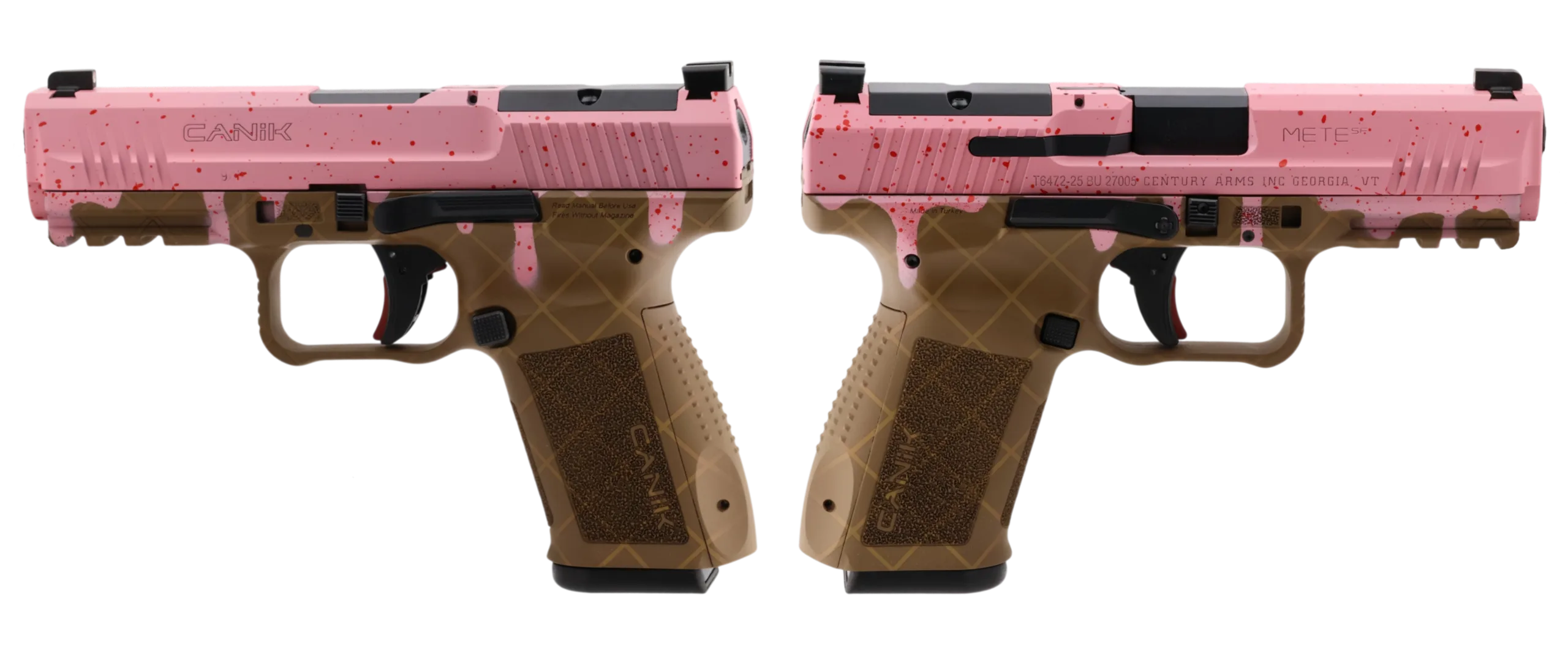 CANIK METE SF ONE SERIES 9MM STRAWBERRY PSTL 4.19 BRL 1-15RD MAG