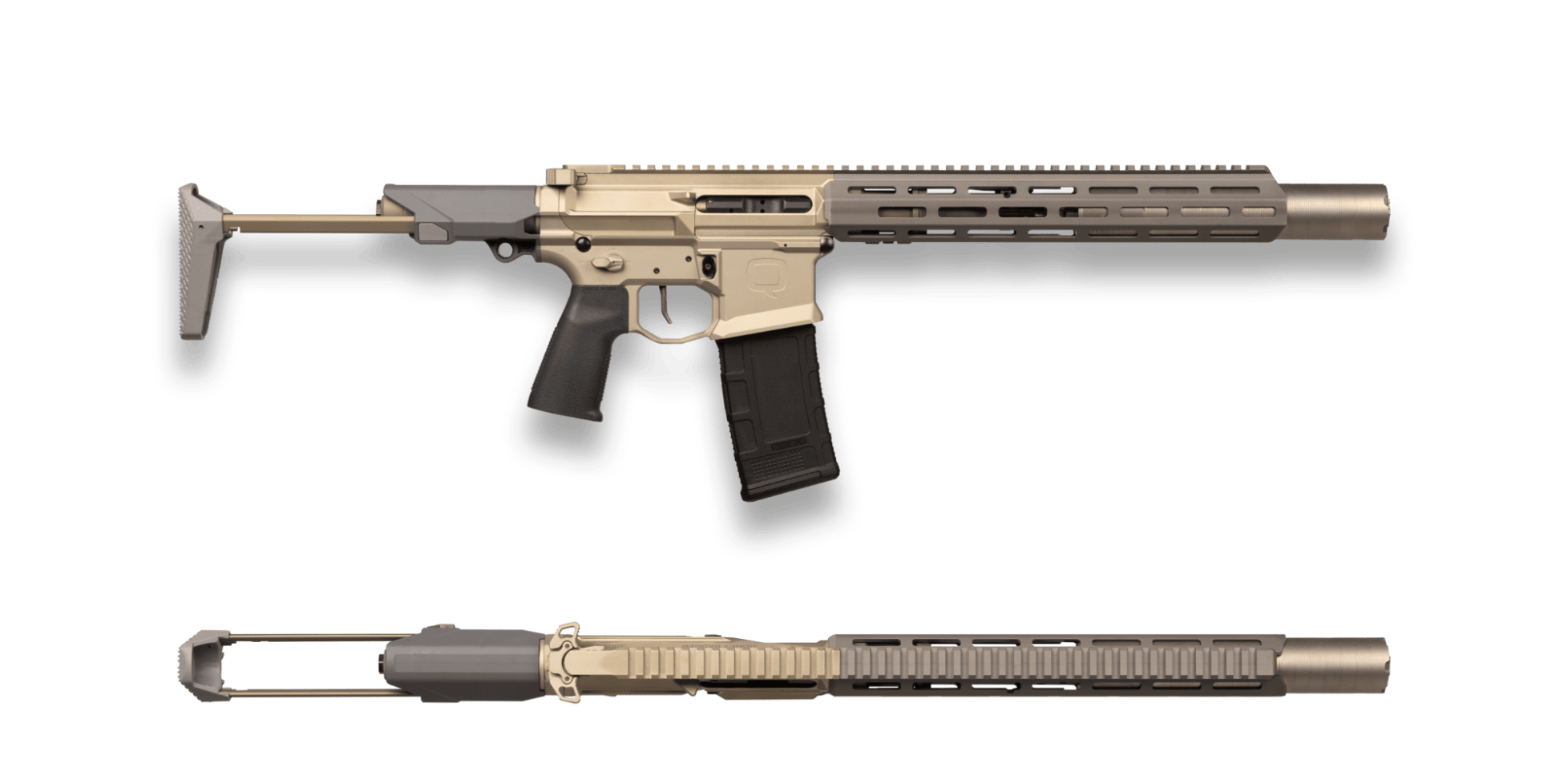 Q HONEY BADGER SBR SD 300BLK 7" SNIPER GREY 1-30RD GEISSELE TRIGGER (Q-HB-SILENCER) 1-100