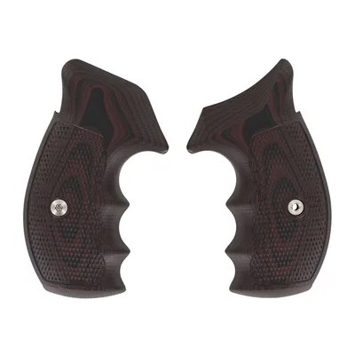 S&W K/L FRAME TAC DIAMOND, ROUND BUTT, BLACK CHERRY