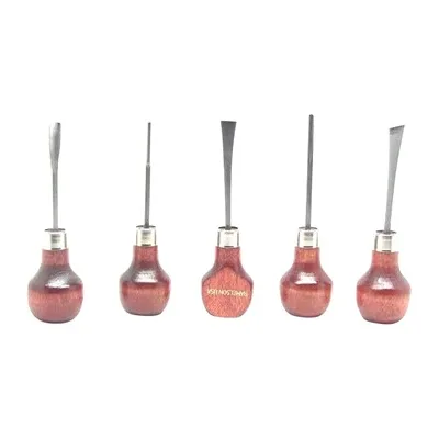 #107 BASIC PALM WOODCARVING 5 PIECE SET