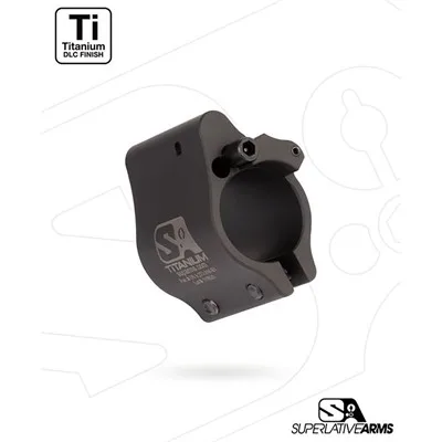 AR-15 CLAMP ON TITANIUM ADJUSTABLE GAS BLOCK .625'' BLACK