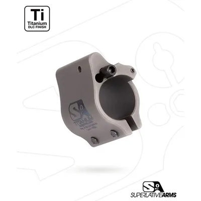 AR-15 CLAMP ON TITANIUM ADJUSTABLE GAS BLOCK .750'' GRAY