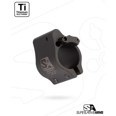AR-15 CLAMP ON TITANIUM ADJUSTABLE GAS BLOCK .875'' BLACK