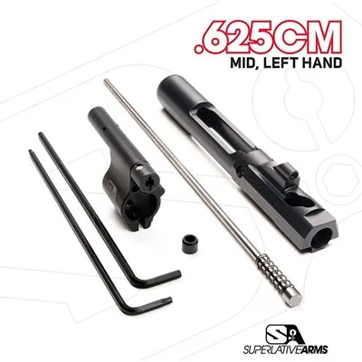 AR-15 ADJ PISTON SYSTEM W/CLAMPON .625'' GAS BLOCK MID LH