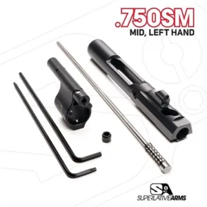 AR-15 ADJ PISTON SYSTEM W/SOLID .750'' GAS BLOCK MIDLENGTH LH