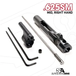 AR-15 ADJ PISTON SYSTEM W/SOLID .625'' GAS BLOCK MIDLENGTH RH